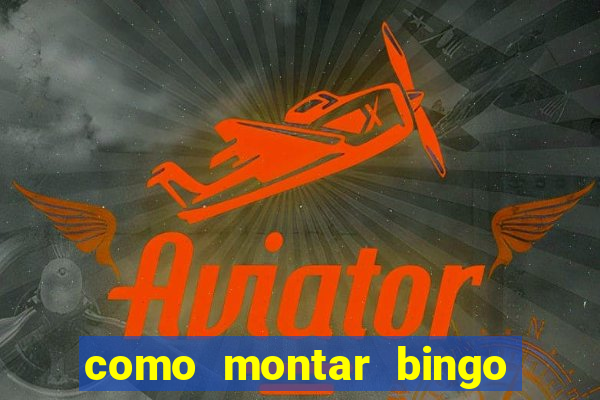 como montar bingo brinquedos toia